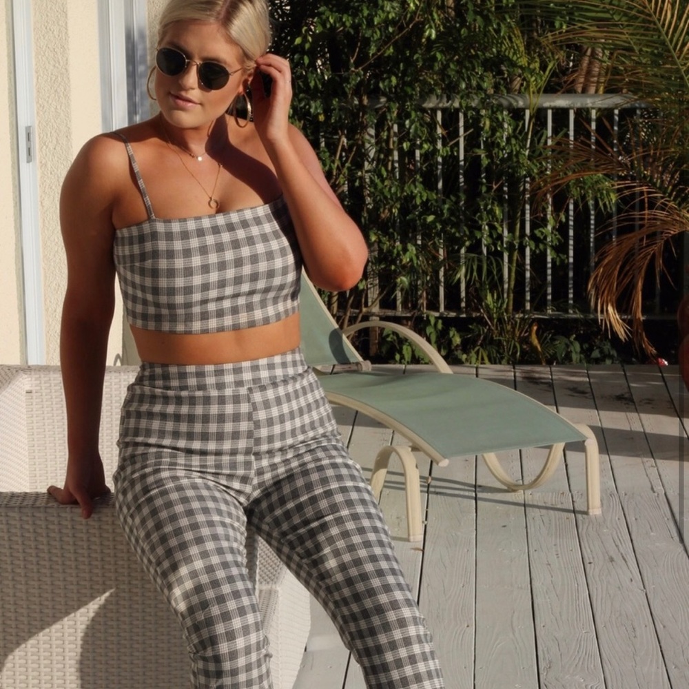 Tiger Mist Two Piece Gingham Set